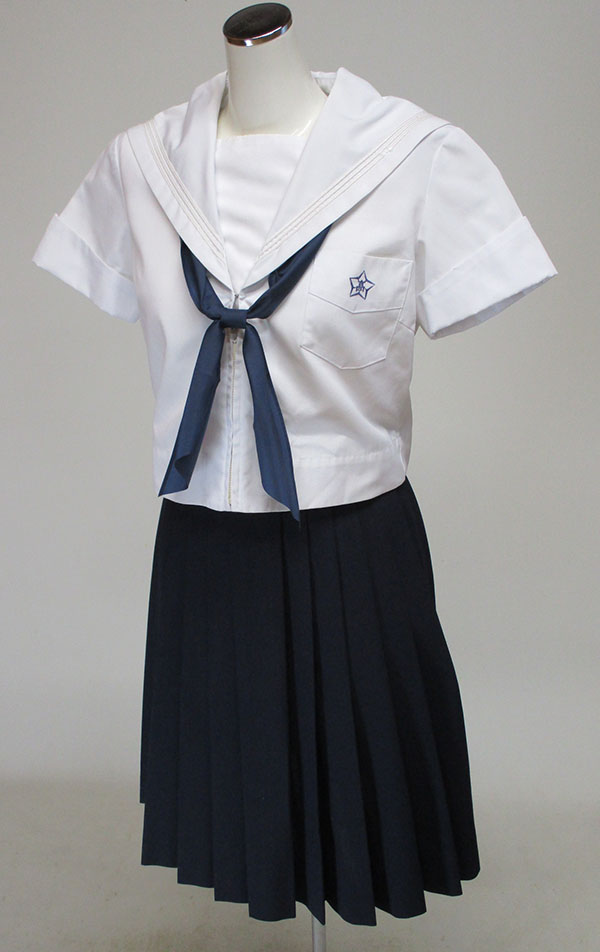 夏セーラー（半）＋スカート（帯スカーフ付・小さいサイズ）